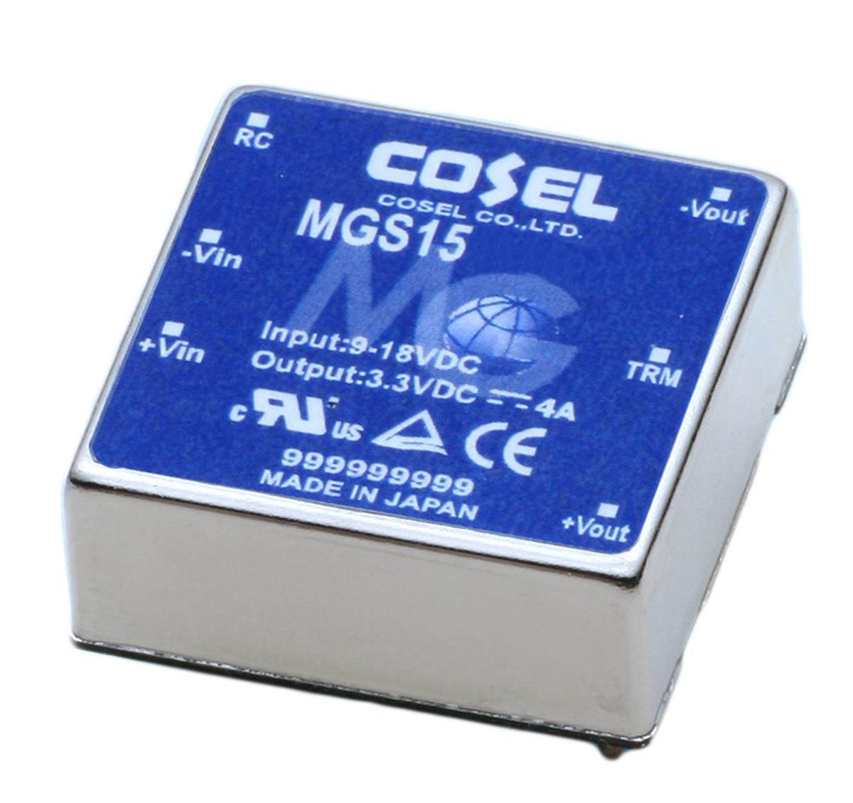 Produktfoto 1 von Cosel DC/DC-Wandler 15.6W 18→ 36 V dc IN, 12V dc OUT / 1.3A 1.5kV dc isoliert