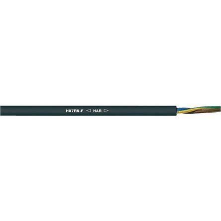 Produktfoto 1 von Lapp Netzkabel, 4-adrig Schwarz x 1,5 mm² /Ø 10.2 → 11.7mm 18 A 50m, 450/750 V, Gummi