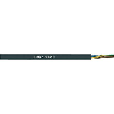 Produktfoto 1 von Lapp Netzkabel, 4-adrig Schwarz x 1,5 mm² /Ø 10.2 → 13.1mm 18 A, 100m, 450/750 V, Gummi