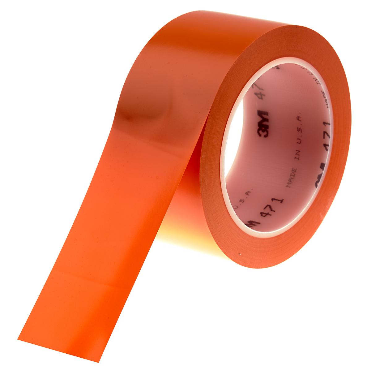 Produktfoto 1 von 3M Scotch 471 Vinyl Markierungsband Orange Typ Bodenmarkierungsband, Stärke 0.14mm, 50mm x 33m