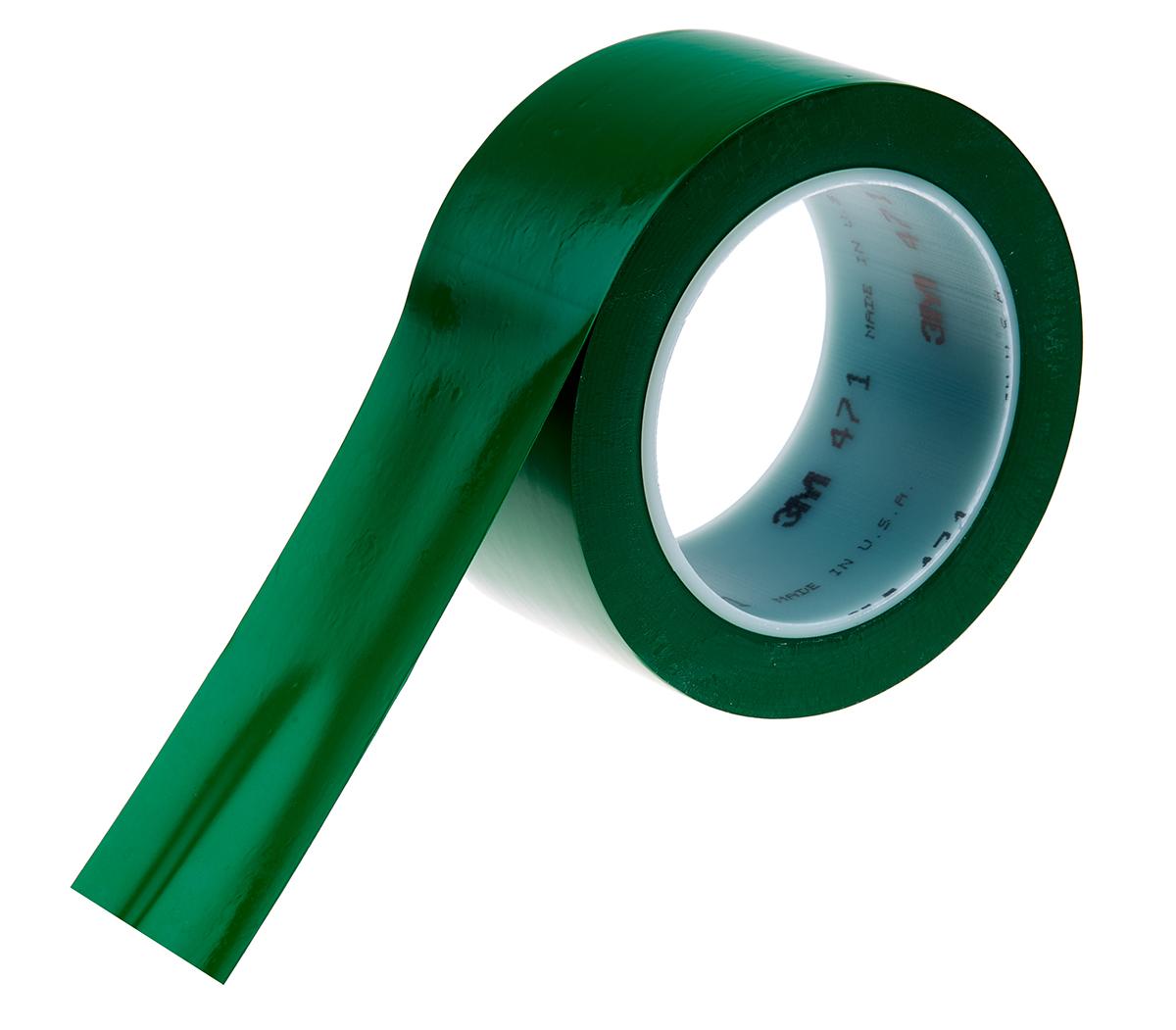 Produktfoto 1 von 3M Scotch 471 Vinyl Markierungsband Grün Typ Bodenmarkierungsband, Stärke 0.14mm, 50mm x 33m