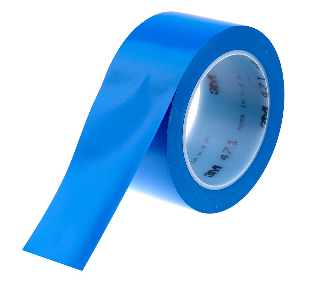 Produktfoto 1 von 3M Scotch 471 Vinyl Markierungsband Blau Typ Bodenmarkierungsband, Stärke 0.14mm, 50mm x 33m