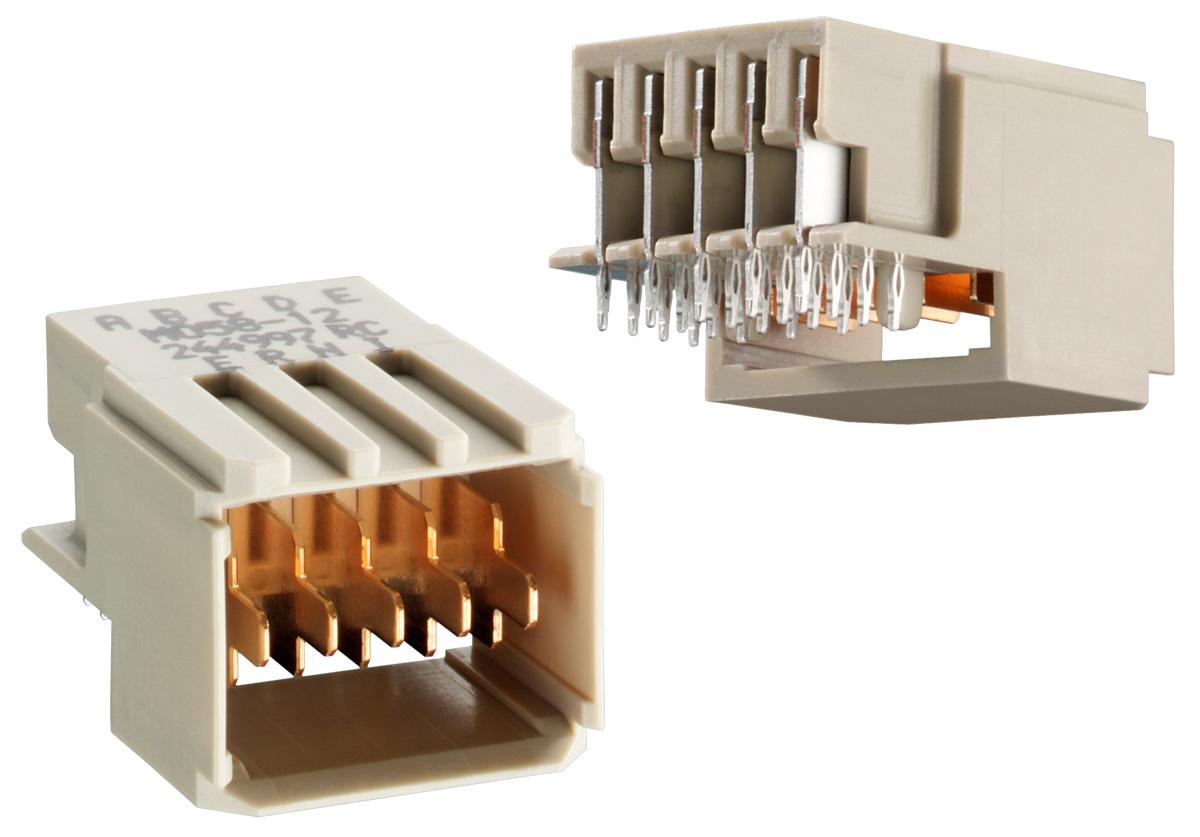 Produktfoto 1 von ERNI ERmet Backplane-Steckverbinder Buchse Universal Power Module, 5-polig, 4-reihig, Presspassung-Anschluss, 11.3A