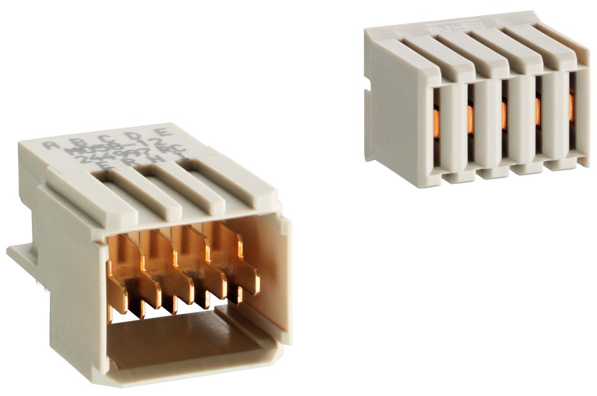 Produktfoto 1 von ERNI ERmet Backplane-Steckverbinder Buchse Universal Power Module, 6-polig, 4-reihig, Presspassung-Anschluss, 10.8A