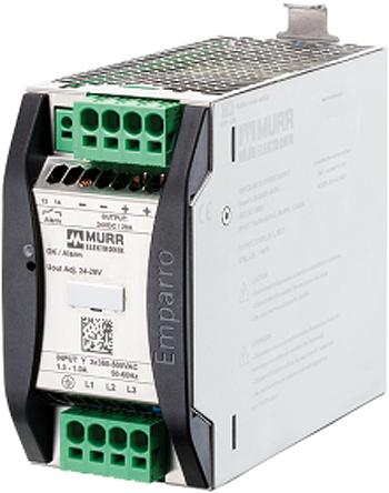 Produktfoto 1 von Murrelektronik EMPARRO 2, 3-Phasen Switch-Mode DIN-Schienen Netzteil 480W, 400V ac, 24V dc / 20A