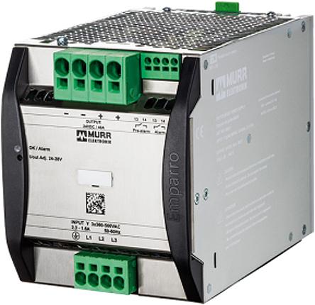 Produktfoto 1 von Murrelektronik EMPARRO 2, 3-Phasen Switch-Mode DIN-Schienen Netzteil 960W, 400V ac, 24V dc / 40A