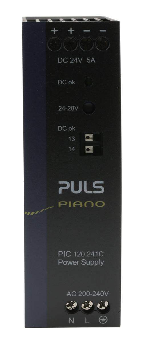 Produktfoto 1 von PULS PIANO Switch-Mode DIN-Schienen Netzteil 120W, 230V ac, 24V dc / 5A