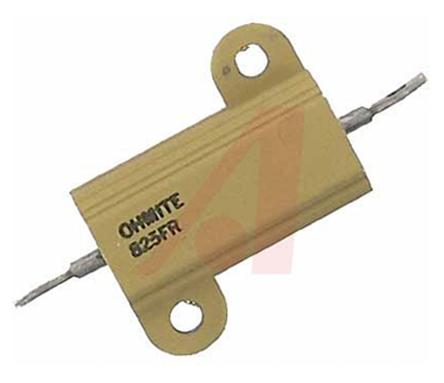 Ohmite 825 Wickel Lastwiderstand 25Ω ±1% / 25W, Alu Gehäuse Axialanschluss, +25°C → +275°C