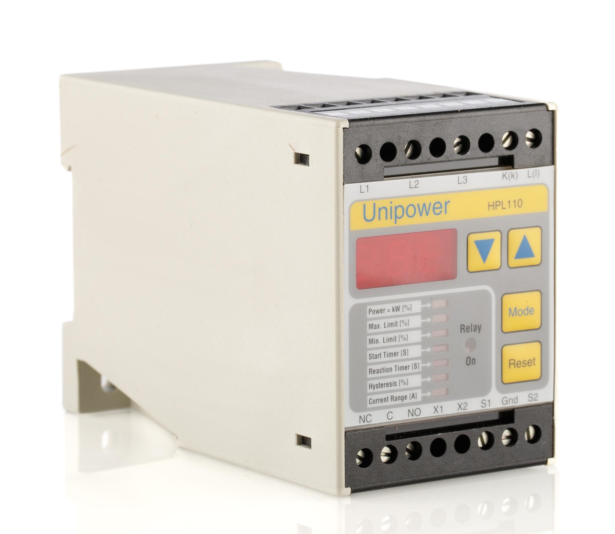 Produktfoto 1 von Unipower HPL Motormanagement, 8 A Last-Kontrollgerät 380 → 440 V 56mm x 75mm