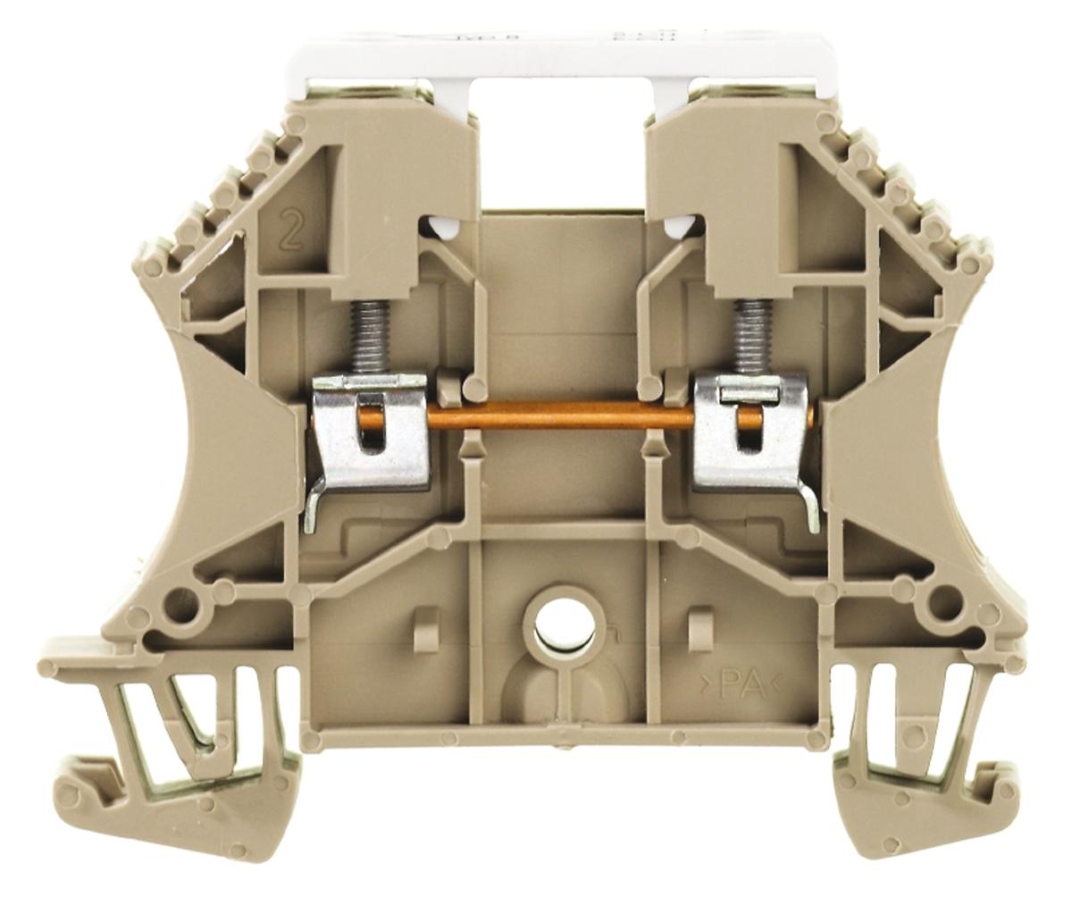 Produktfoto 1 von Weidmüller W Reihenklemme Einfach Dunkelbeige, 2.5mm², 55 V / 1 (A, Schraubanschluss