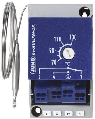 Jumo Kapillar Thermostat Schließer/Öffner, 250V ac / 16A