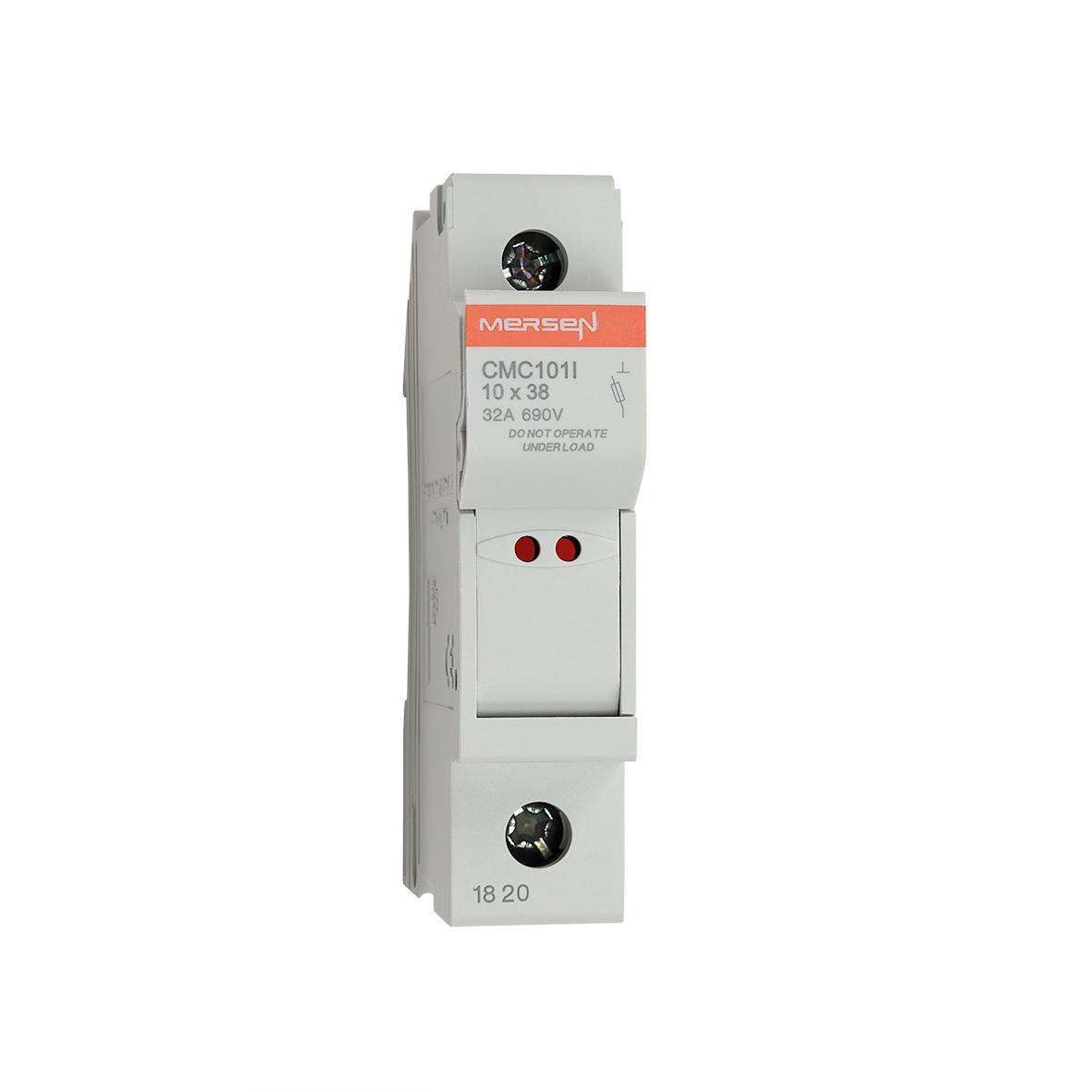 Mersen Sicherungshalter für Hutschienenmontage Modulostar für 10 x 38mm Sicherungen 32A 690V ac, Serie CMC10 1P-polig