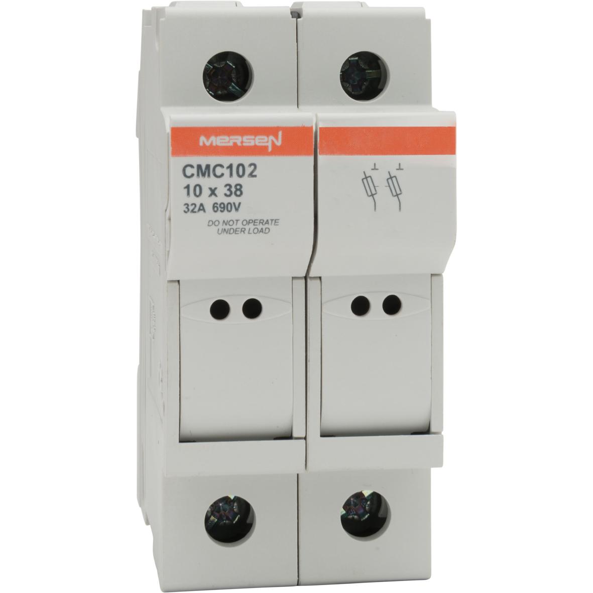 Mersen Sicherungshalter für Hutschienenmontage Modulostar für 10 x 38mm Sicherungen 32A 690 V ac → 1kV ac/dc,