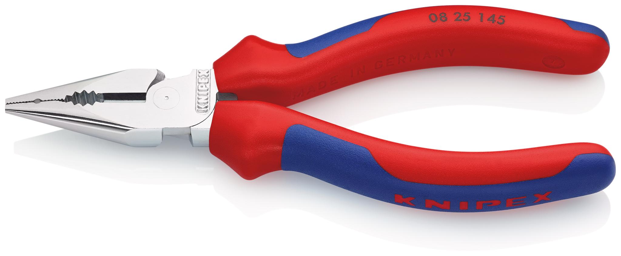 Produktfoto 1 von Knipex Kombizange, gebogen Schneidkraft → Kupferkabel: 8 mm harter Draht: 2 mm mittelharter Draht: 3 mm 145 mm