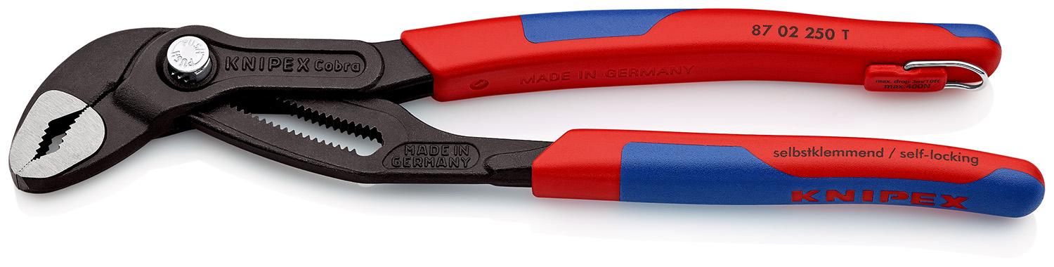 Knipex Cobra® Wasserpumpenzange / Backen 46mm, gebogen 250 mm, höhensicher