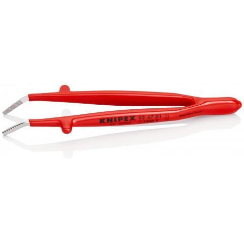 Produktfoto 1 von Knipex 92 47 01 Edelstahl Pinzette, 142 mm Abgewinkelt, Spitze Glatt Antimagnetisch 1-teilig