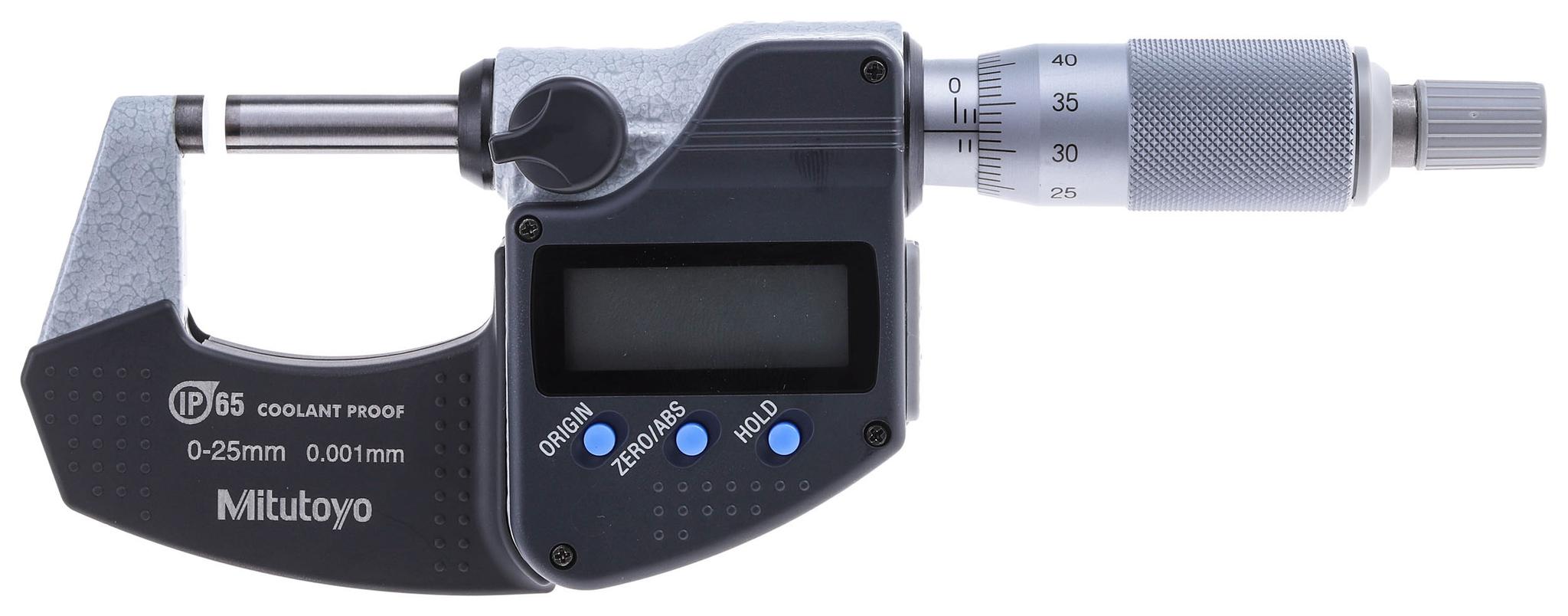 Produktfoto 1 von Mitutoyo Digital Mikrometer Außen-Messschraube Metrisch, 0mm bis 25mm / ±1 μm