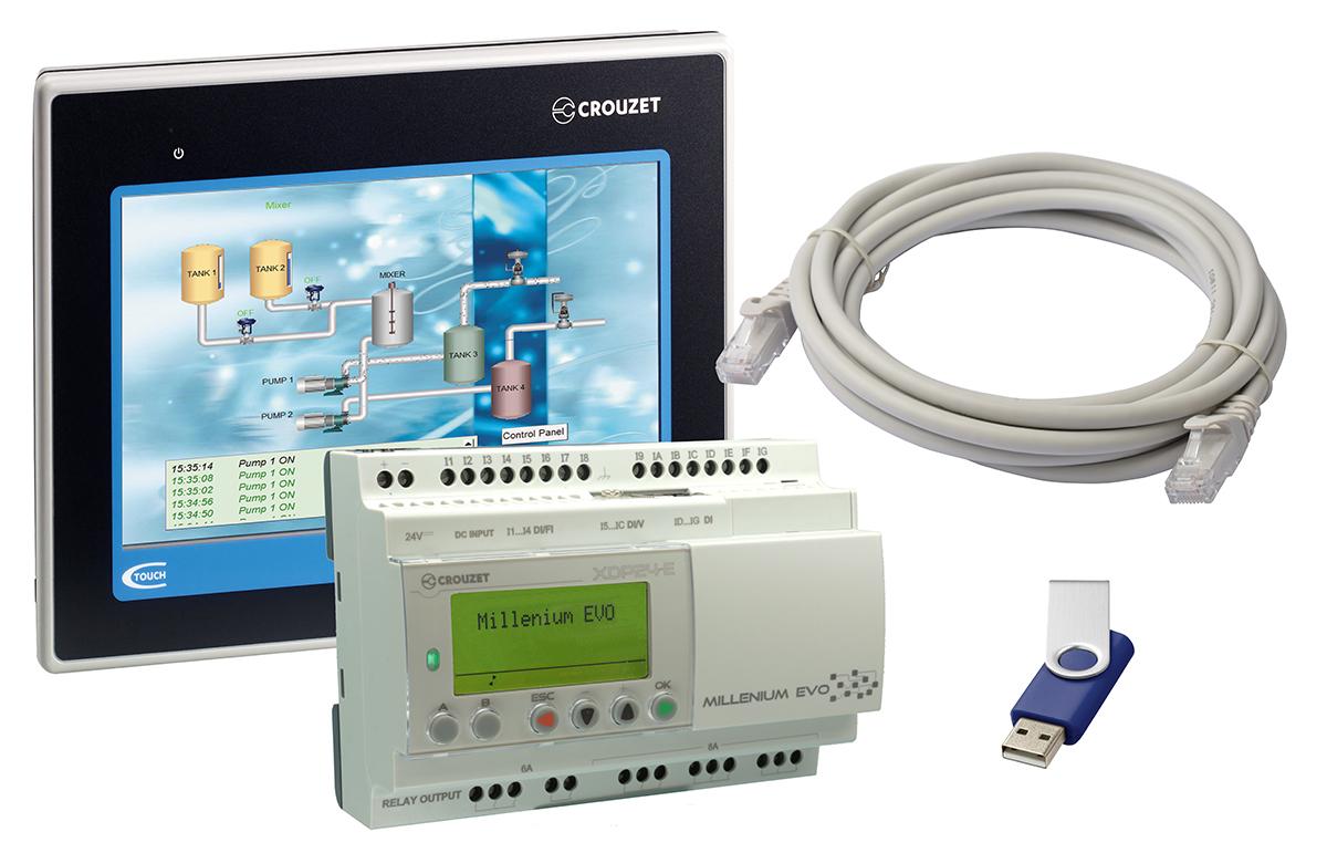 Produktfoto 1 von Crouzet Millenium Evo SPS CPU, 12 Eing. Relais Ausg.Typ Analog, digital Eing.Typ für Logische Controller 24 V