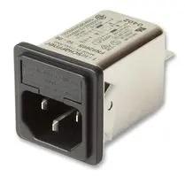 Produktfoto 1 von Schaffner IEC/EN 60939 IEC Filter Stecker 5 x 20mm Sicherung, 250 V ac / 4A, Snap-In / Flachsteck-Anschluss