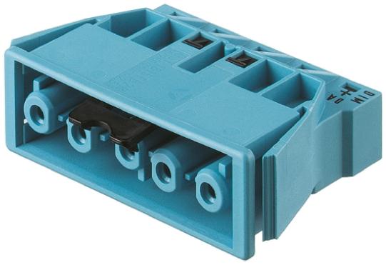 Wieland Buchse GST18i5 Leuchtensteckverbinder, Stecker, Kontakte: 5, Tafelmontage, 20A, Blau, 0,5 → 1,5 mm², 0,5