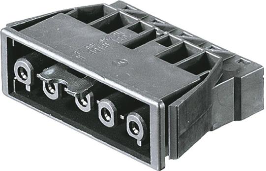 Wieland Buchse GST18i5 Leuchtensteckverbinder, Stecker, Kontakte: 5, Tafelmontage, 20A, Schwarz, 0,5 → 1,5 mm²,