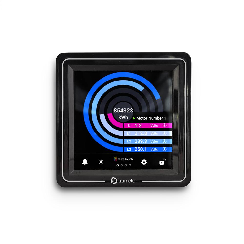 Trumeter Leistungsmessgerät LCD 92mm x 92mm , 6-stellig / 1, 2, 3-phasig