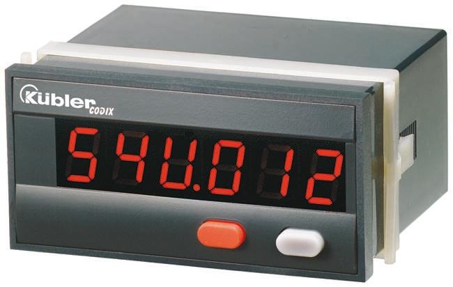 Produktfoto 1 von Kübler CODIX 54U Batch, Aufwärts Zähler LED-Display 6-stellig, Frequenz, Stunden/Minuten/Sekunden, Impuls, max. 60kHz,