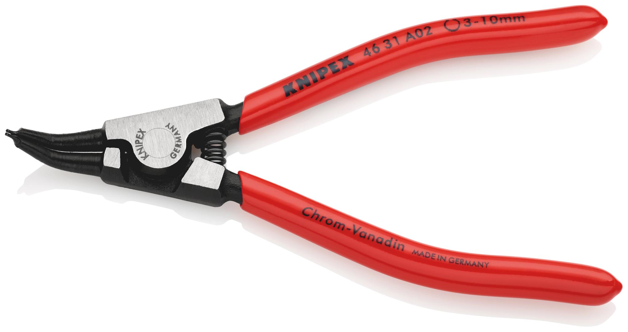 Produktfoto 1 von Knipex 46 31 A02 Sicherungsringzange gebogen 130 mm