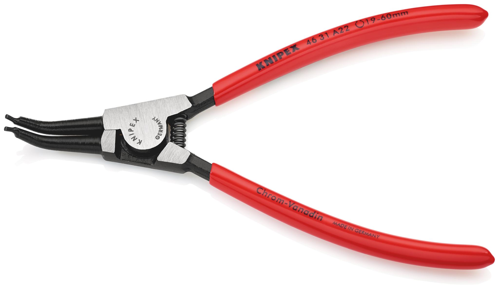 Produktfoto 1 von Knipex 46 31 A22 Sicherungsringzange gebogen 185 mm