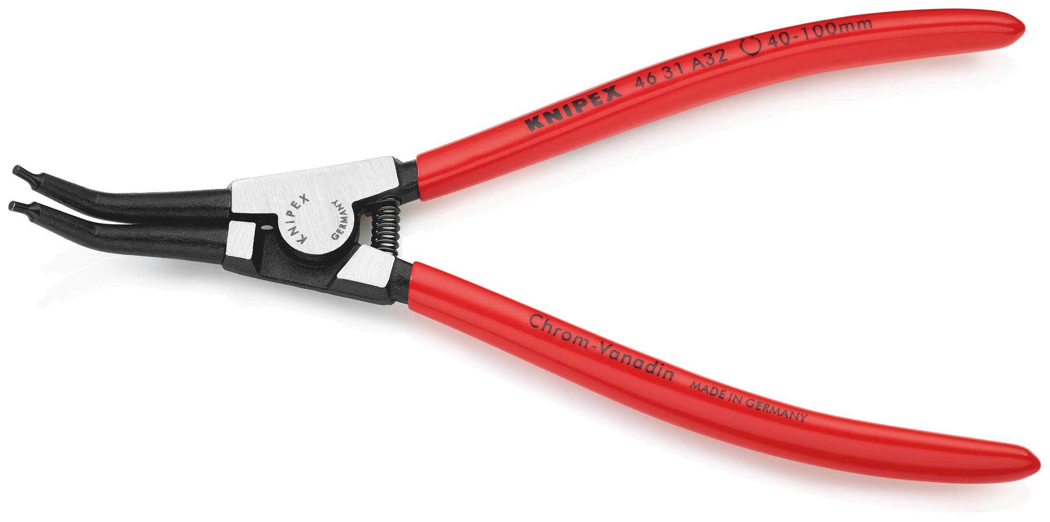 Produktfoto 1 von Knipex 46 31 A32 Sicherungsringzange gebogen 210 mm