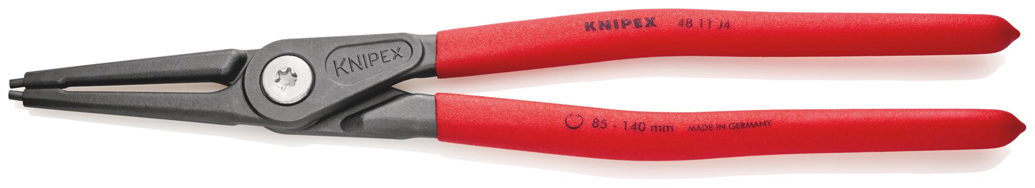 Produktfoto 1 von Knipex 48 11 J4 Sicherungsringzange , gebogen 320 mm