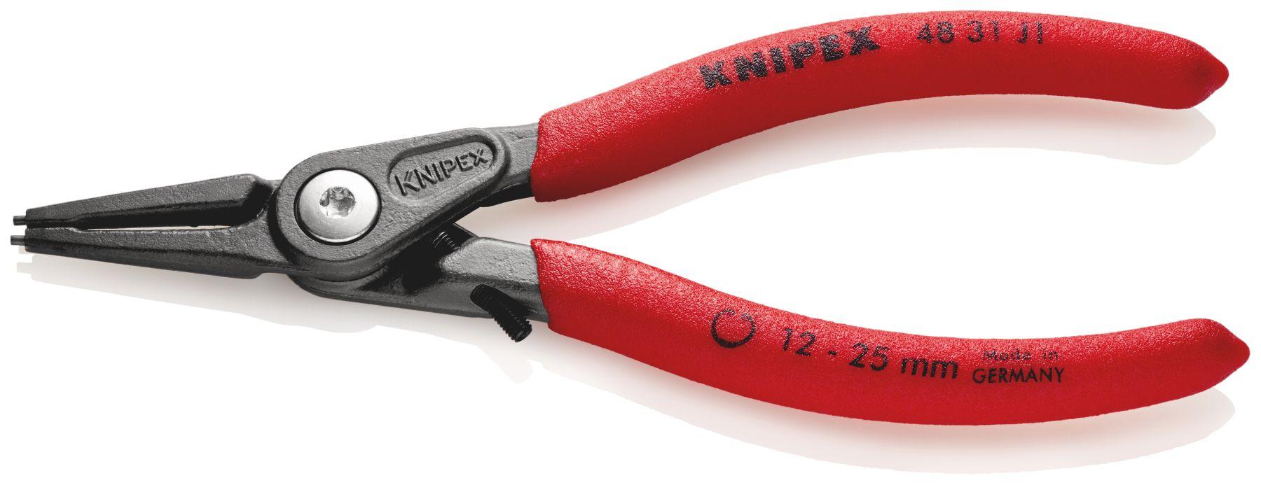 Produktfoto 1 von Knipex 48 31 J1 Sicherungsringzange , gebogen 140 mm