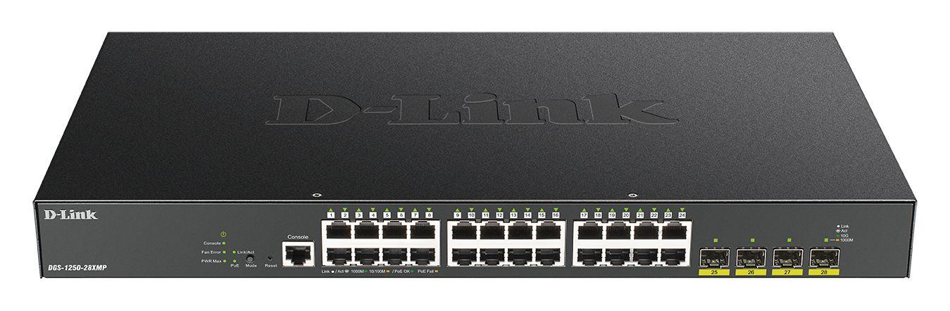 Produktfoto 1 von D-Link DGS-1250-28XMP Smart Switch PoE 28-Port Managed, Smart EU