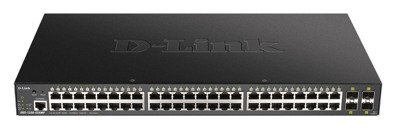 Produktfoto 1 von D-Link DGS-1250-52XMP Smart Switch 52-Port Managed, Smart EU