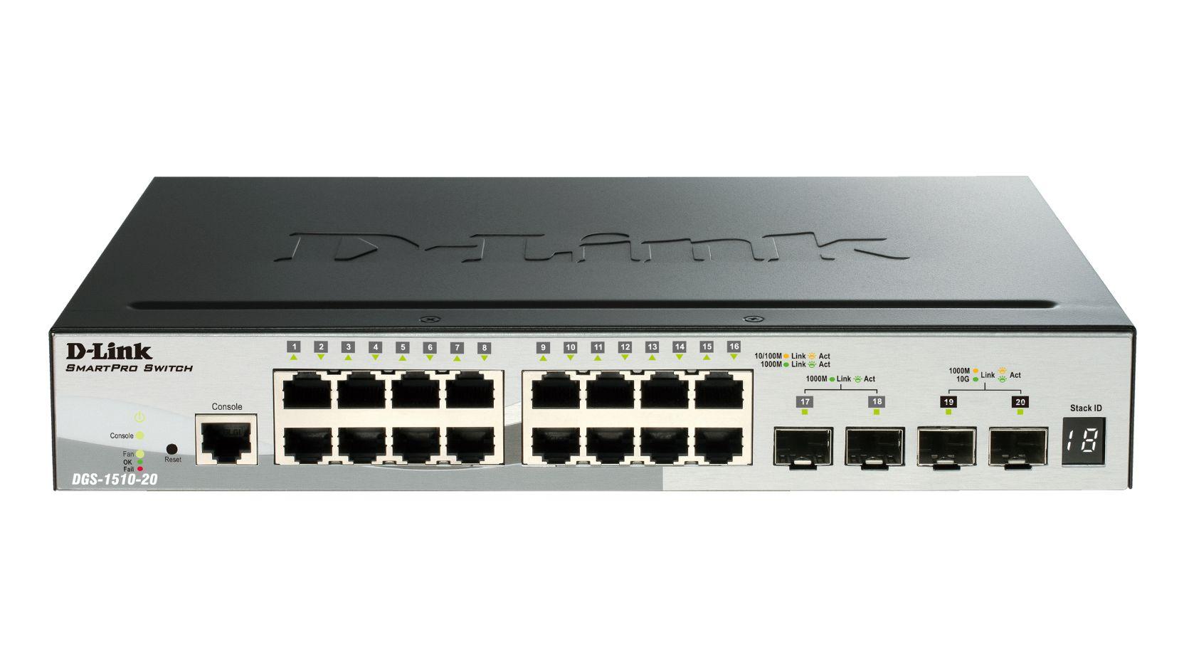 Produktfoto 1 von D-Link DGS-1510-20 Smart Switch 20-Port Managed, Smart EU