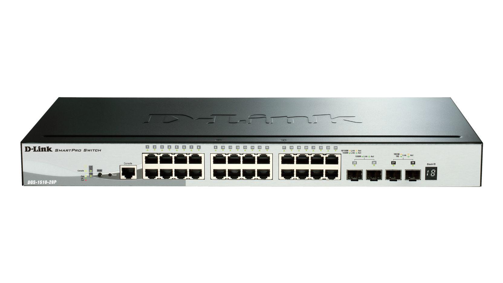 Produktfoto 1 von D-Link DGS-1510-28P Smart Switch PoE 28-Port Managed, Smart EU