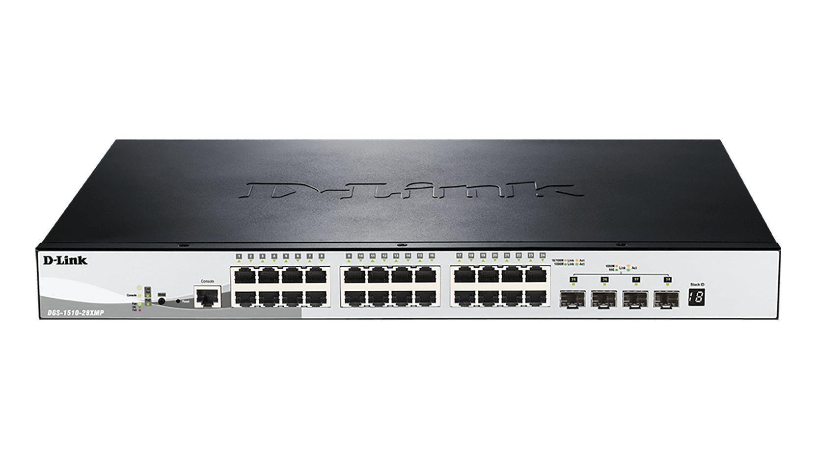 Produktfoto 1 von D-Link DGS-1510-28XMP Smart Switch PoE 28-Port Managed, Smart EU