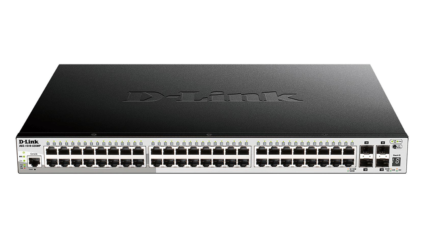 Produktfoto 1 von D-Link DGS-1510-52XMP Smart Switch PoE 52-Port Managed, Smart EU