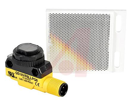 Produktfoto 1 von Banner QS18 zylindrisch Optischer Sensor, Reflektierend, Bereich 100 mm → 10 m, PNP Ausgang, 4-poliger