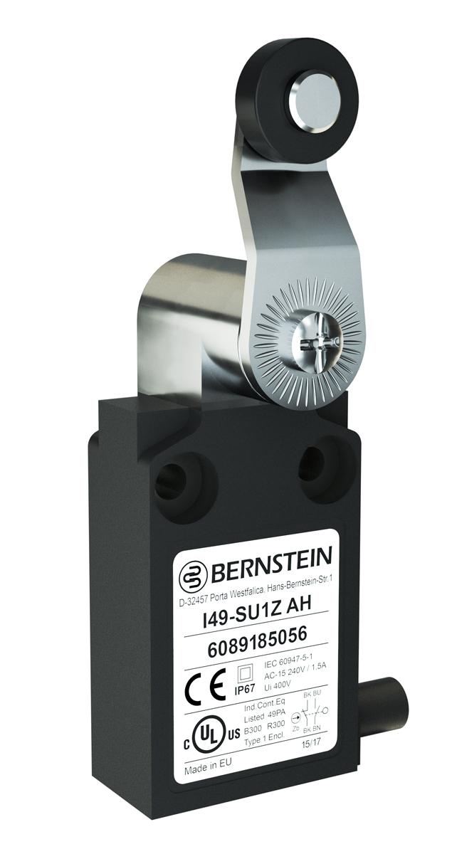 Produktfoto 1 von Bernstein AG I49 Rollenstößel, Rollenstößel, SPST, Schließer/Öffner, IP 67, Kunststoff Anschluss Kabel