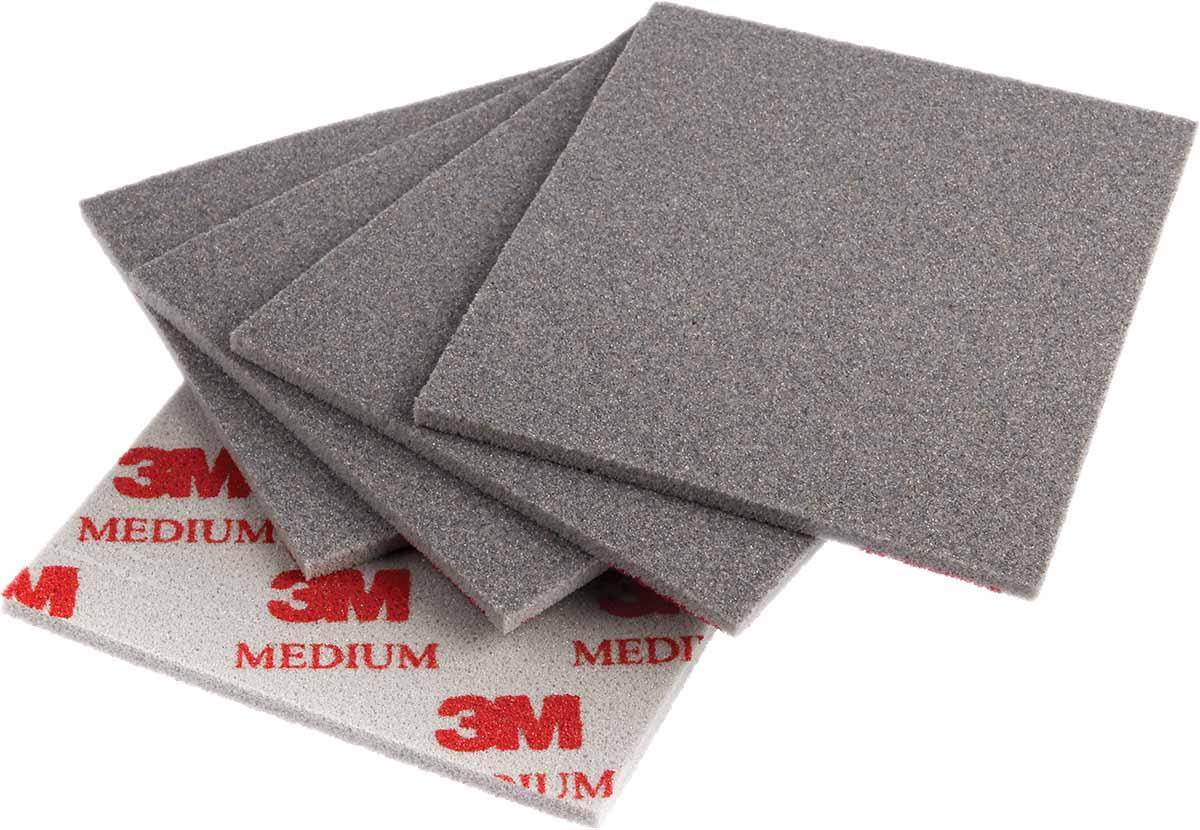 3M Schleifpad (Mittel), Aluminiumoxid, 115 x 140mm