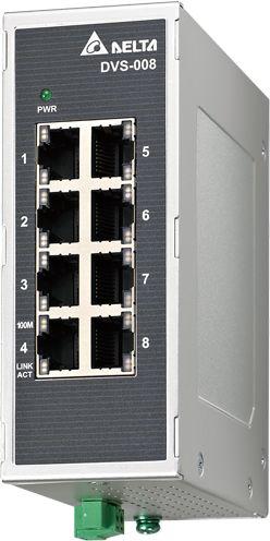 Produktfoto 1 von Delta Electronics Ethernet-Switch, 8 x RJ45 / 2.4Mbit/s, bis 100m, 12 → 48V dc