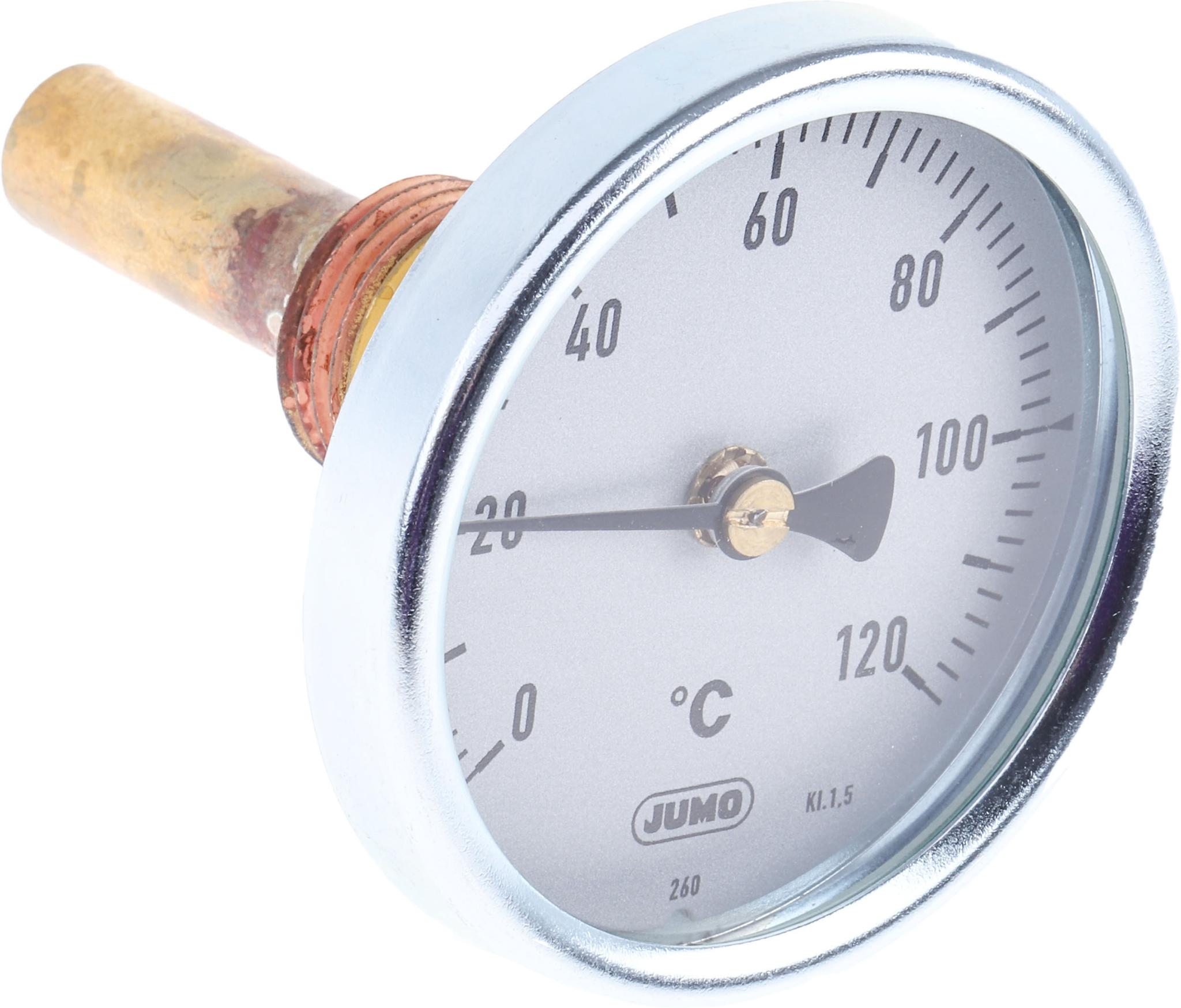 Produktfoto 1 von Jumo Zeigerthermometer, 0 → +120 °C.