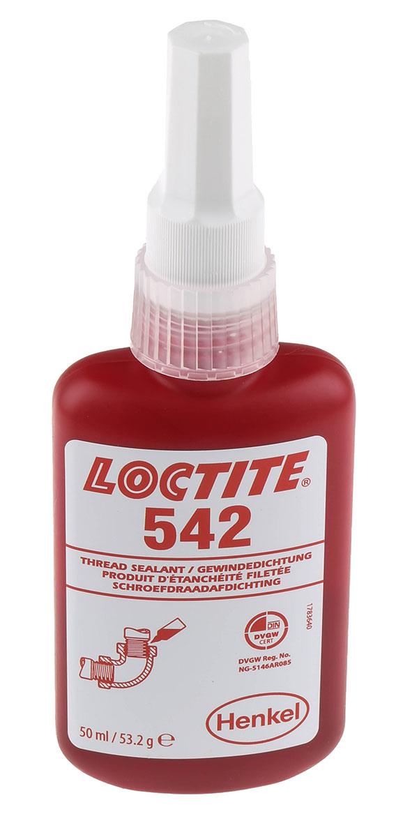 Produktfoto 1 von Loctite 542 Gewindedichtmittel anaerob Flüssig bronzefarben, Flasche 50 ml, -55°C → +150°C