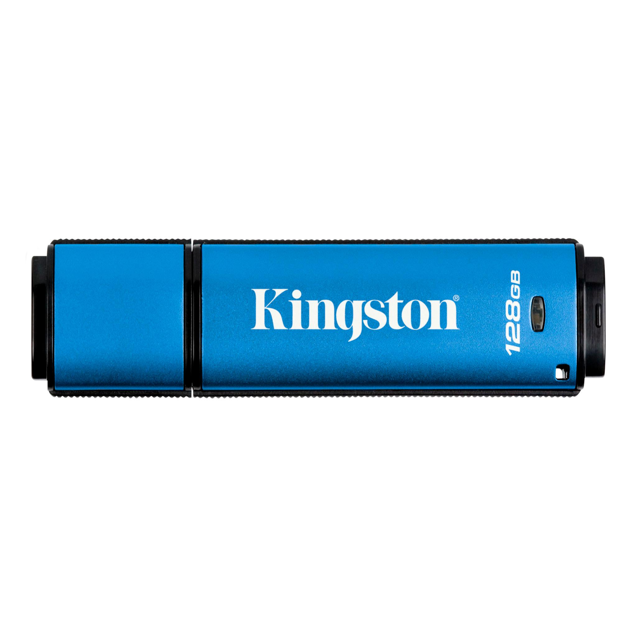 Produktfoto 1 von Kingston 3D TLC, USB-Flash-Laufwerk, 128 GB, USB 3.0, AES-256 XTS Mode, DTPV, , 197