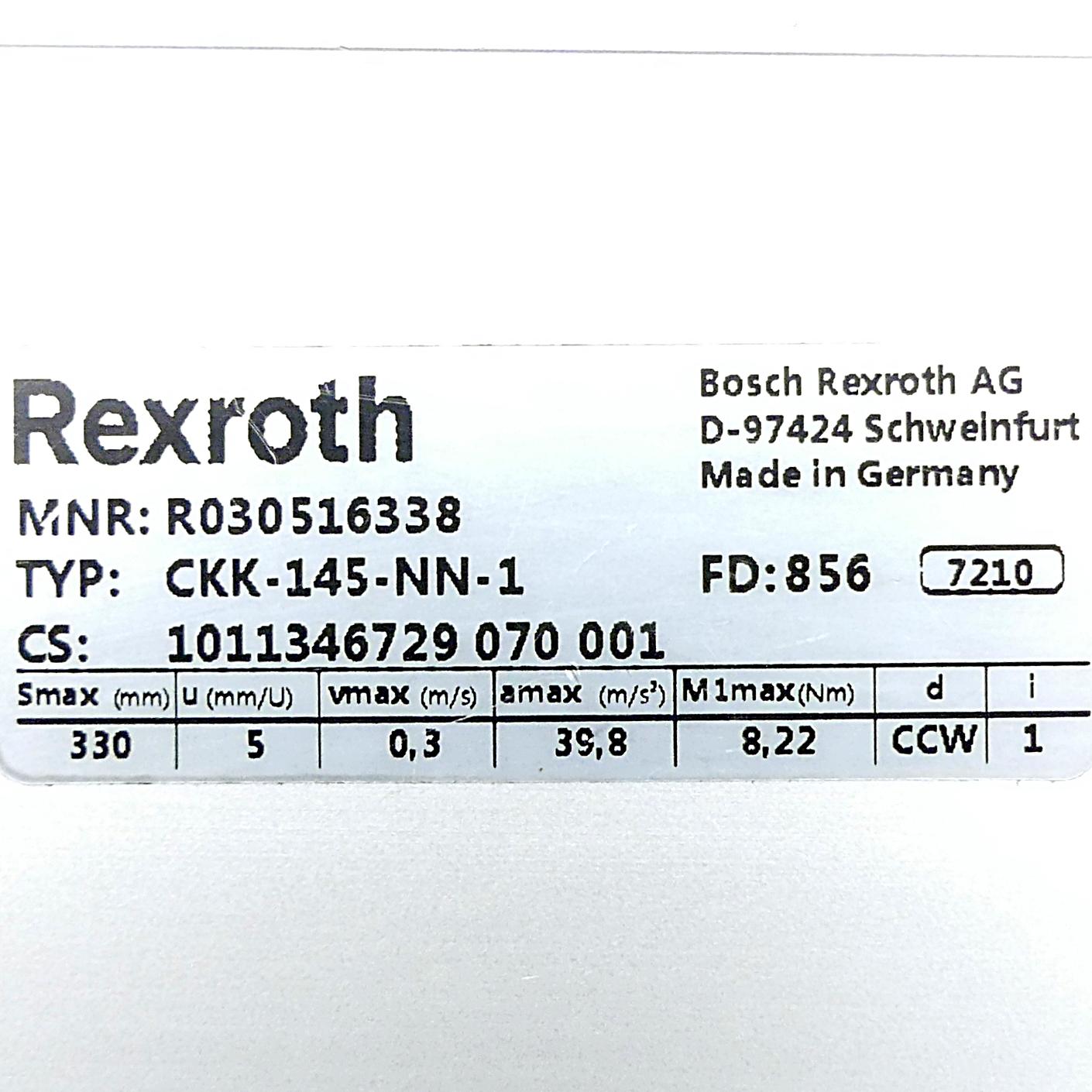 Produktfoto 2 von REXROTH Linearmodul CKK-145-NN-1