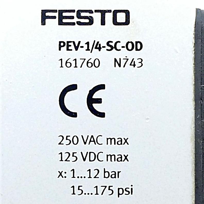 Produktfoto 2 von FESTO Druckschalter PEV-1/4-SC-OD