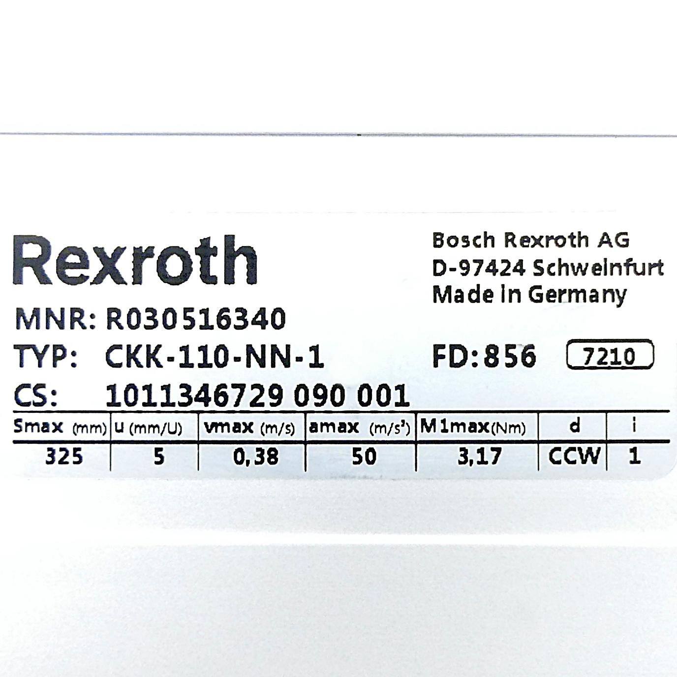 Produktfoto 2 von REXROTH Linearmodul CKK-110-NN-1