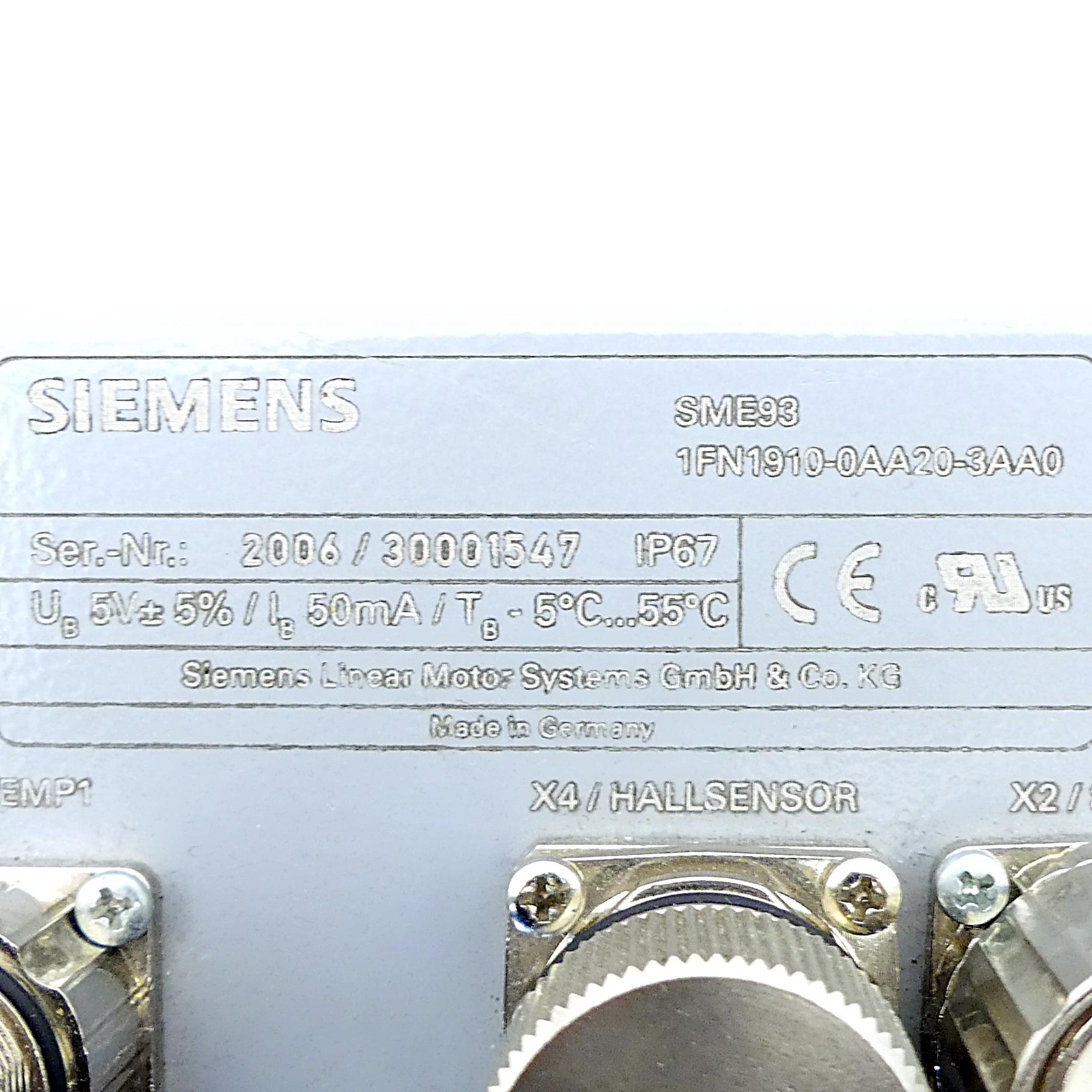 Produktfoto 2 von SIEMENS Geberanschlussbox SME93