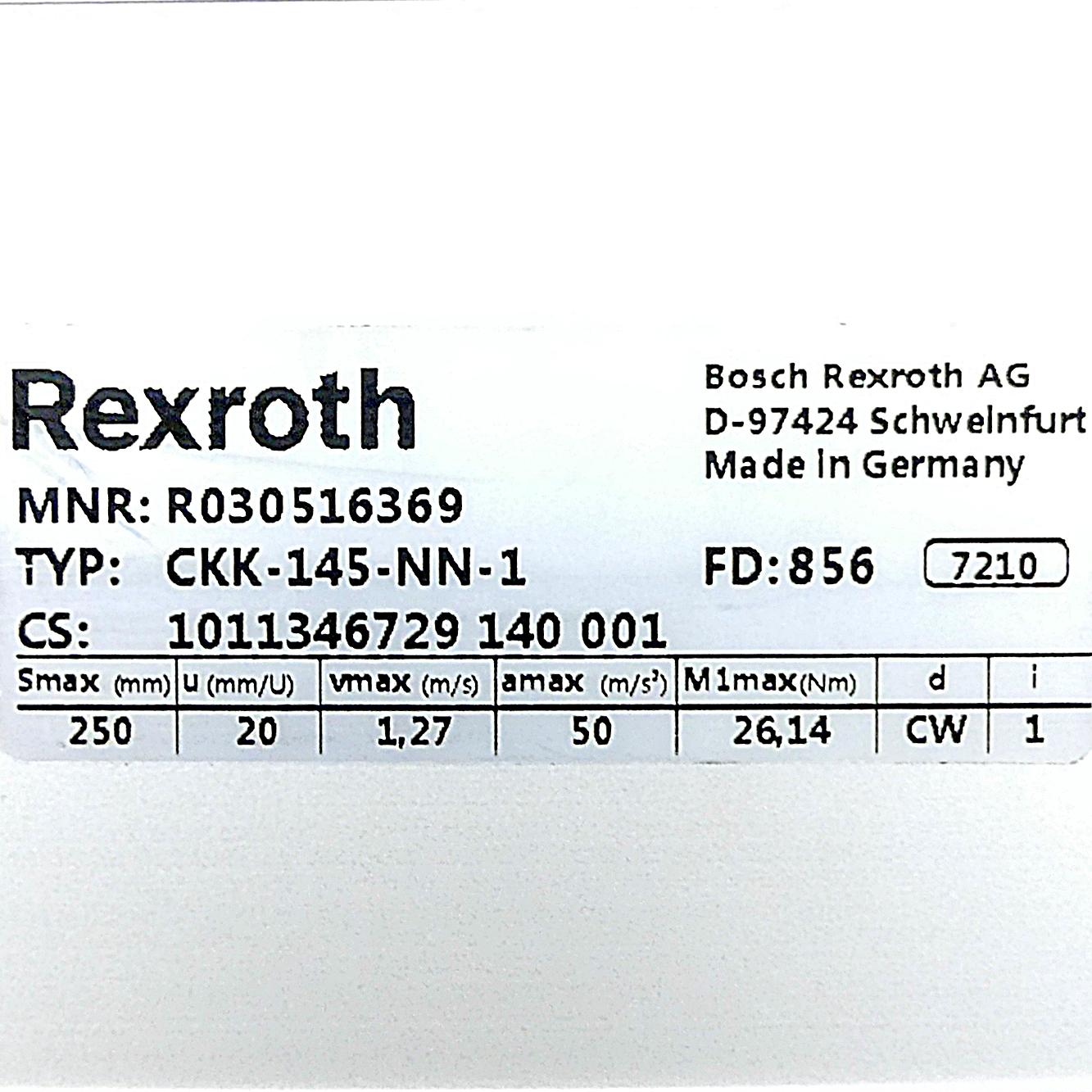 Produktfoto 2 von REXROTH Linearmodul CKK-145-NN-1